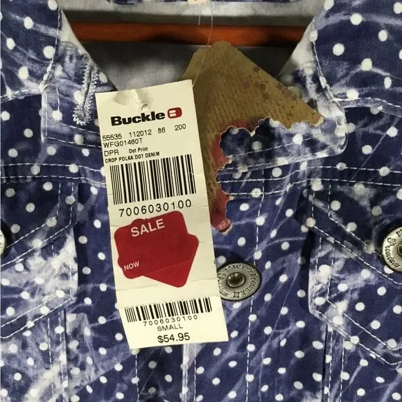 Wallflower crop denim jacket size small NWT - Picture 6 of 11